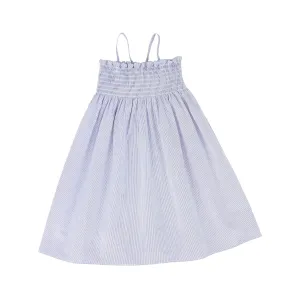 BAMBOO BLUE STRIPED SEERSUCKER DRESS [FINAL SALE]