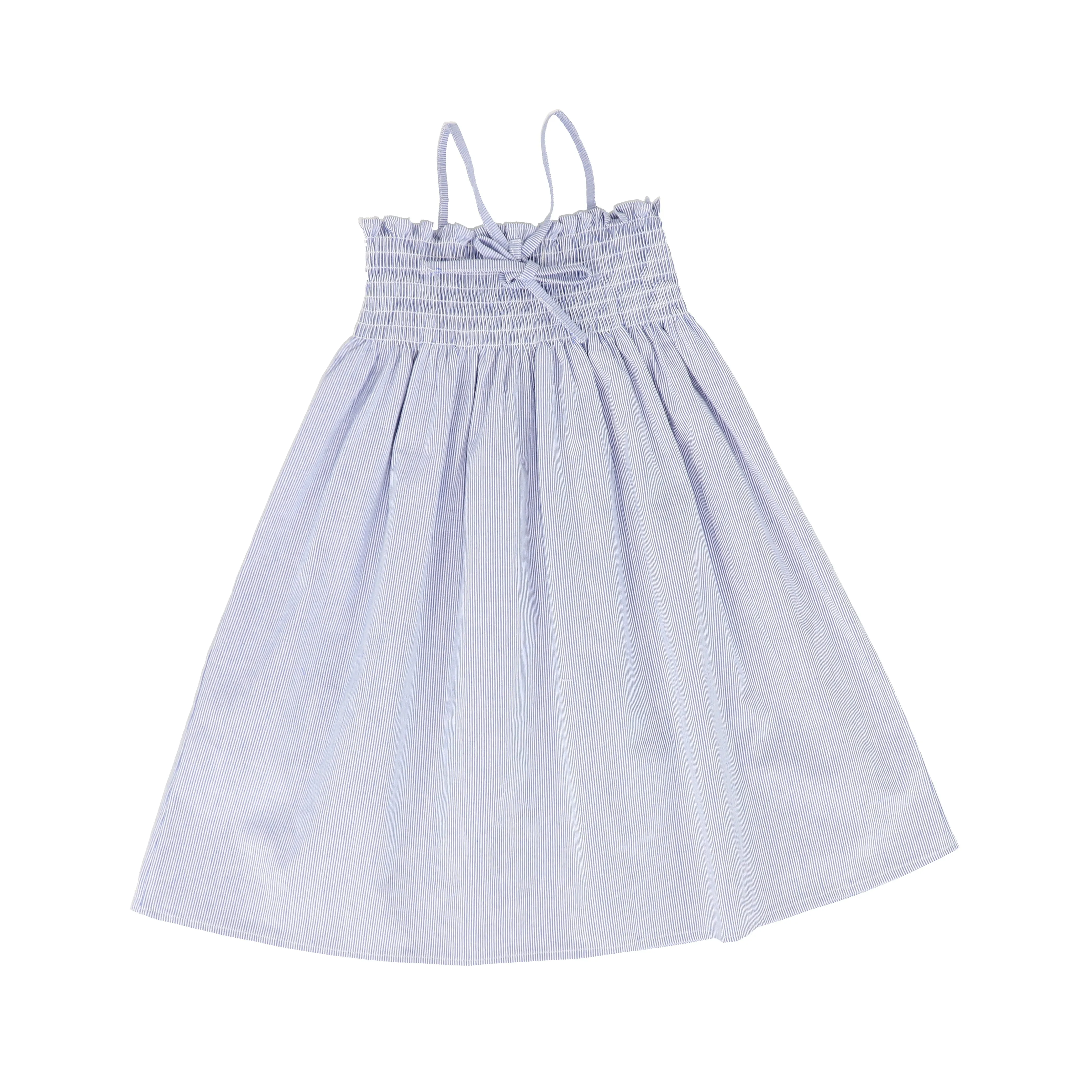 BAMBOO BLUE STRIPED SEERSUCKER DRESS [FINAL SALE]