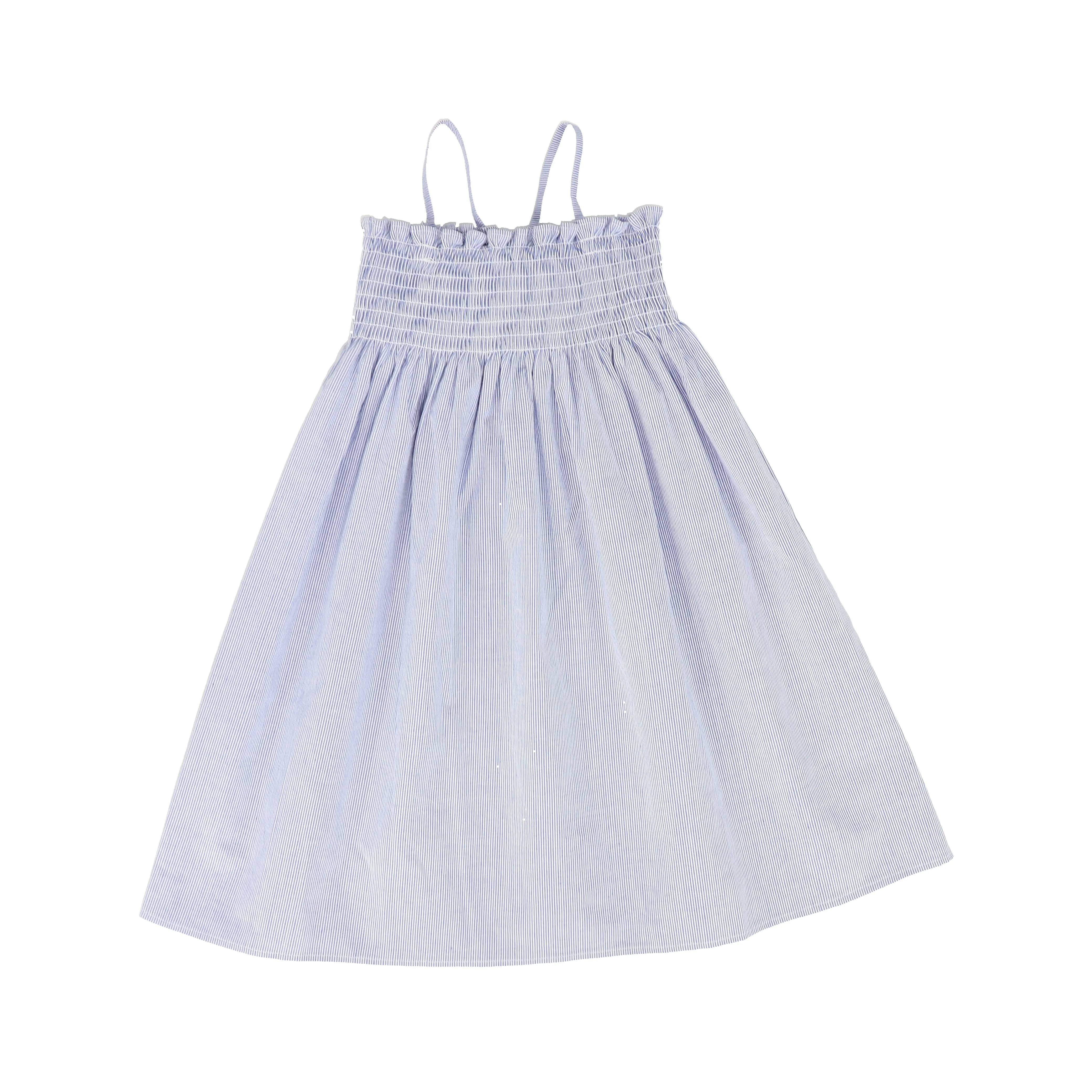 BAMBOO BLUE STRIPED SEERSUCKER DRESS [FINAL SALE]