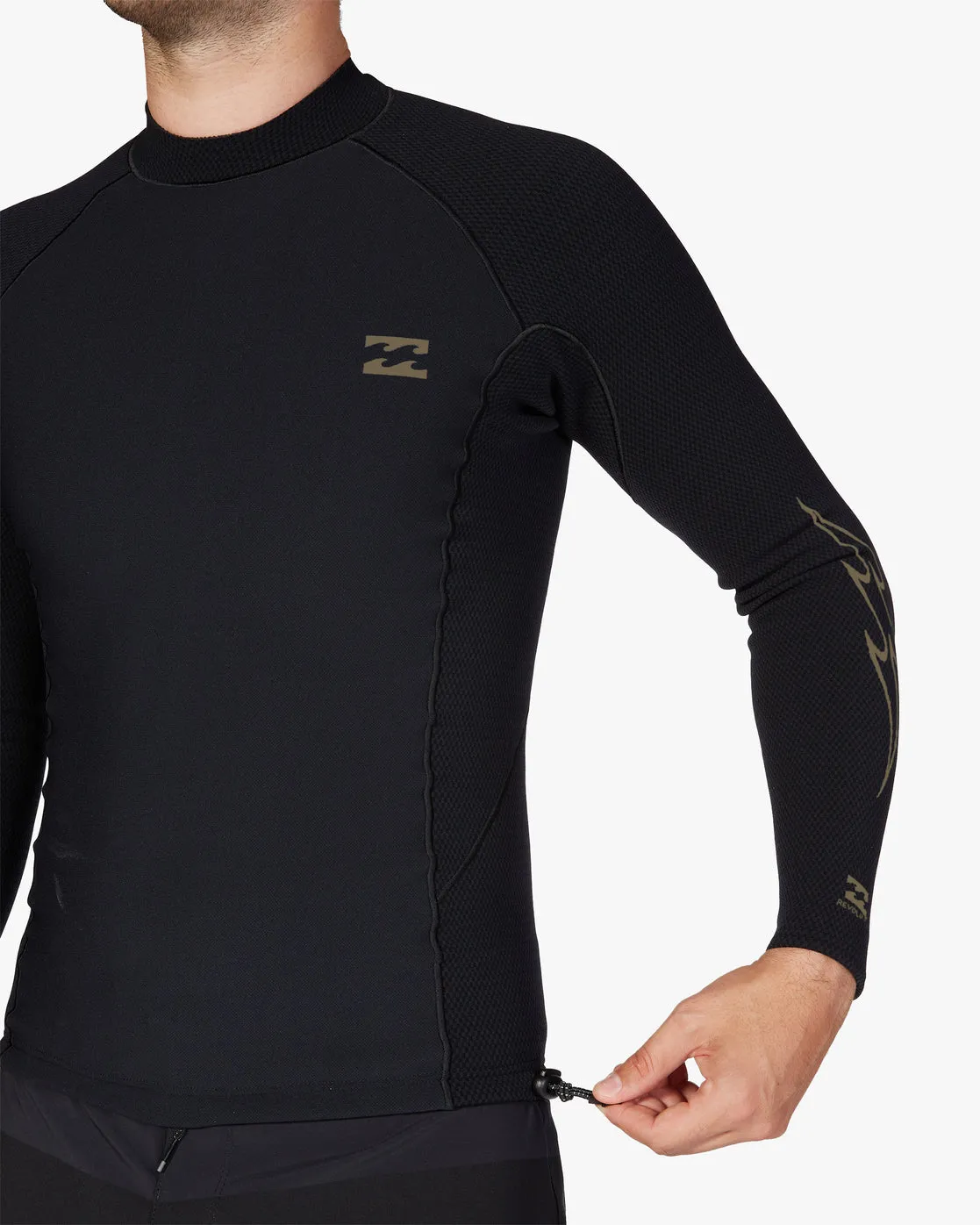 Billabong Mens 1/1mm Revolution Natural Wetsuit Jacket