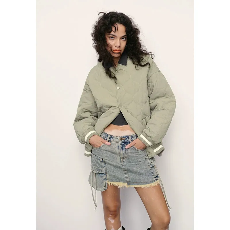Drawstring Hem Padded Jackets