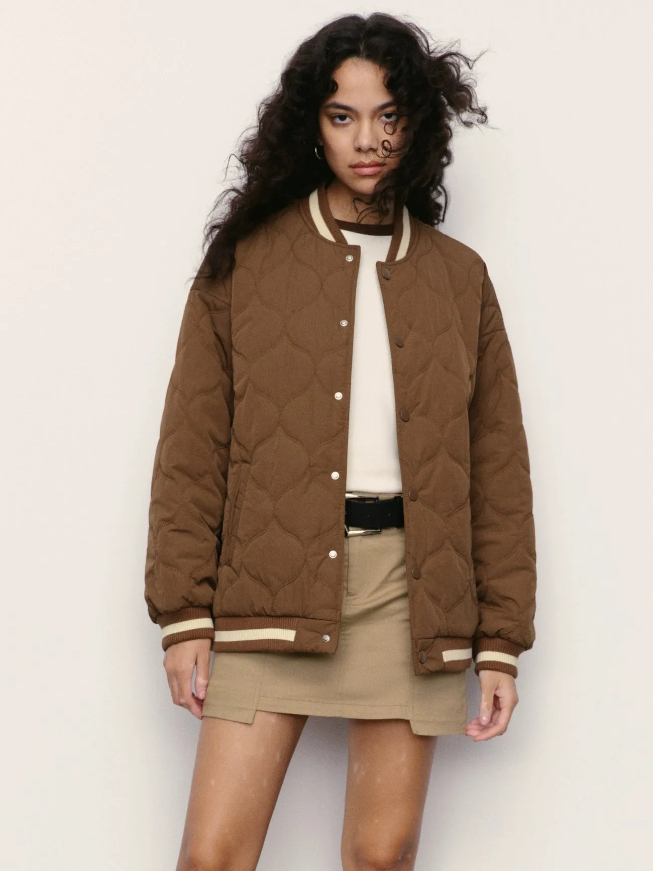 Drawstring Hem Padded Jackets