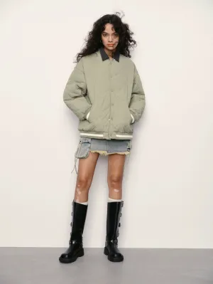 Drawstring Hem Padded Jackets
