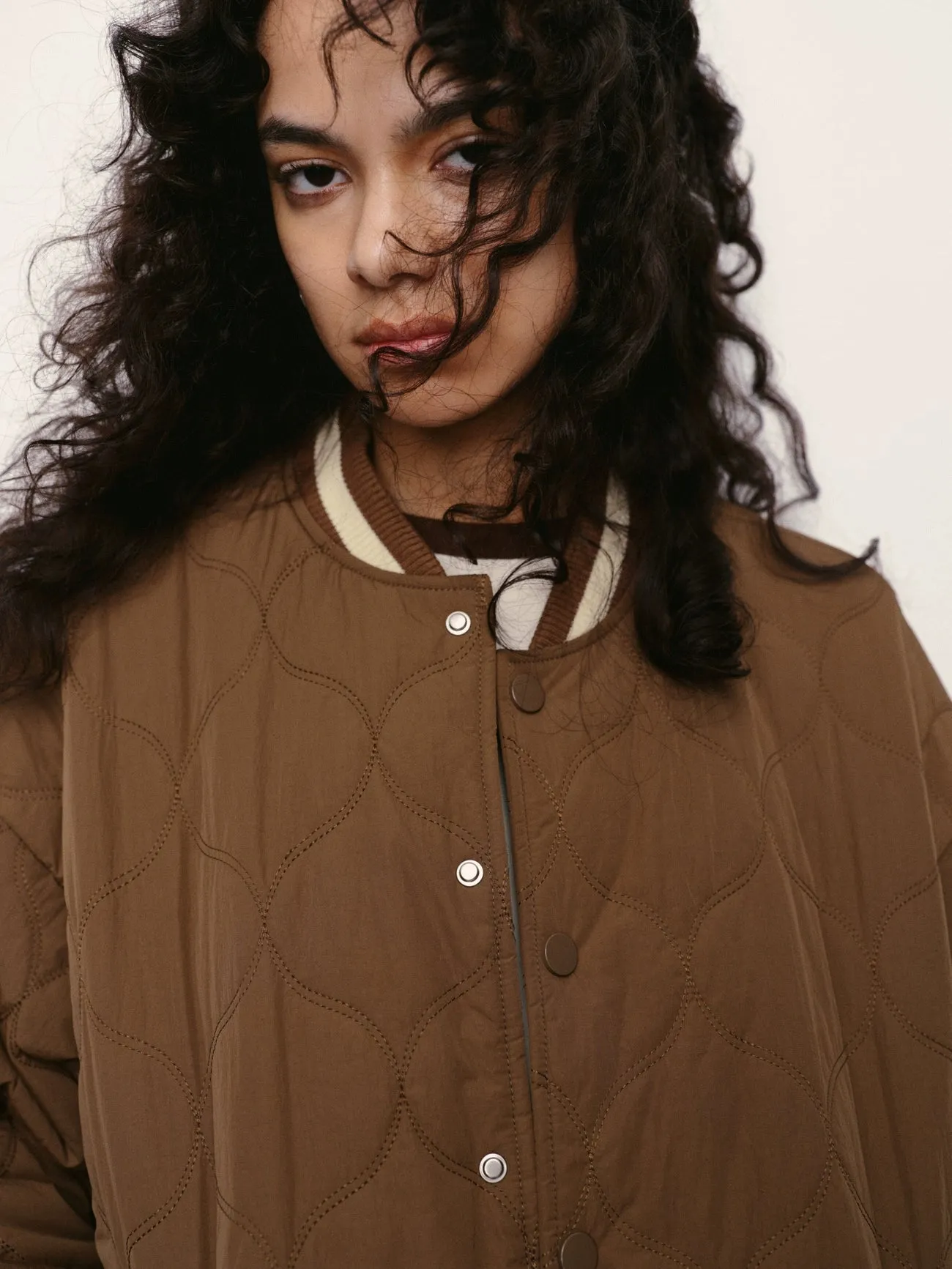 Drawstring Hem Padded Jackets