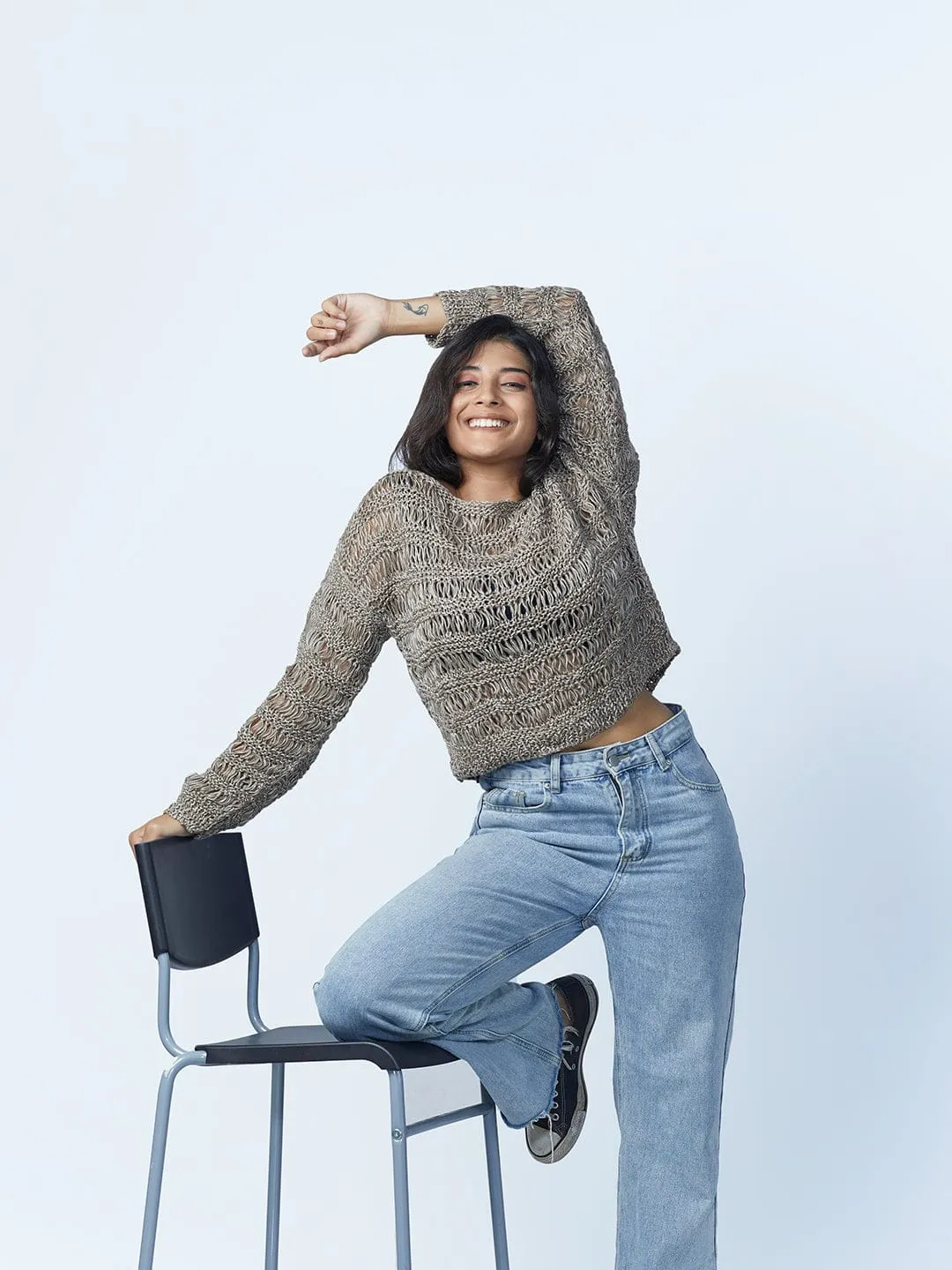 Gypsy Brown Wool Hemp Pullover