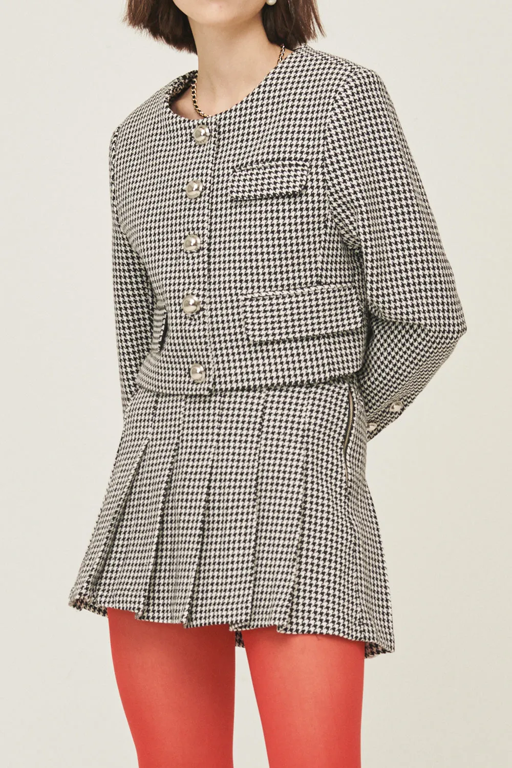 Haley Houndstooth Jacket