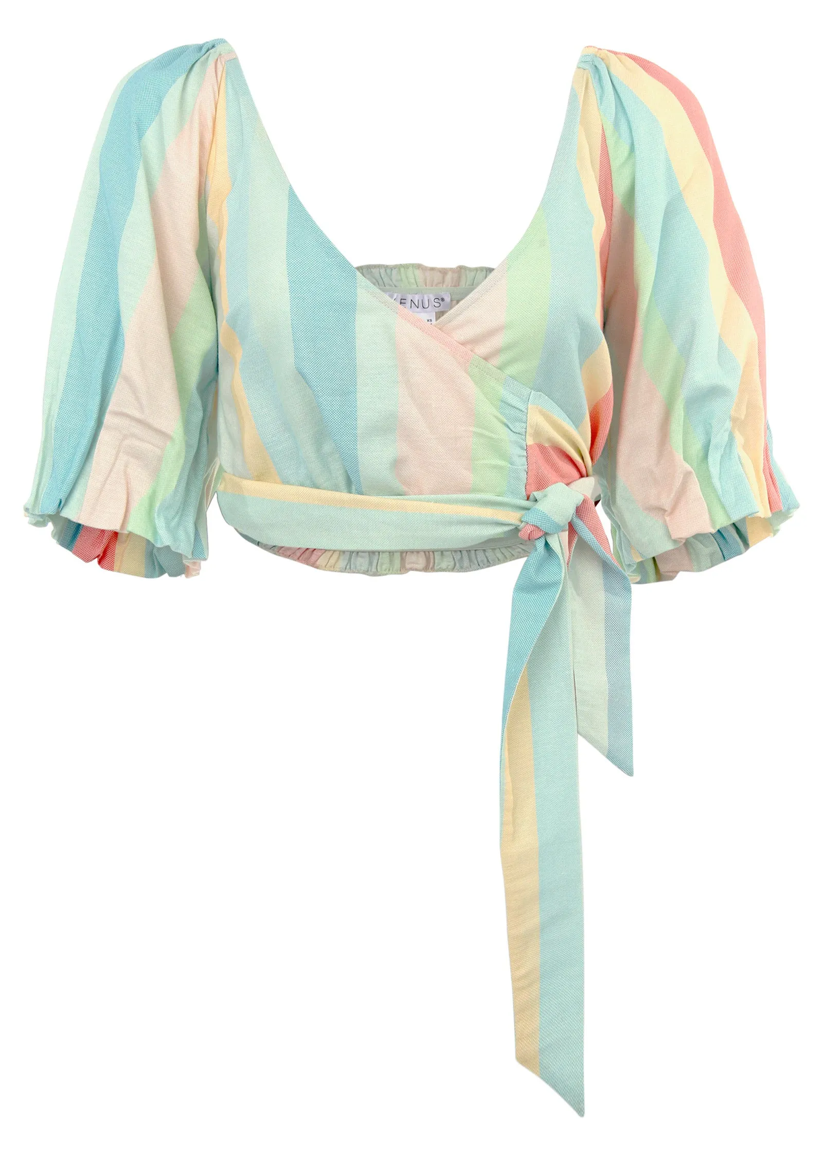 Linen Wrap Top - Boardwalk Stripe