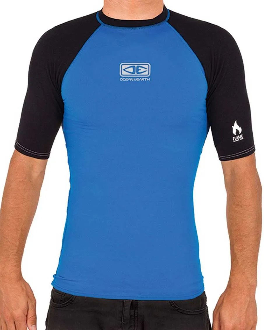 Mens Flame Short Sleeve Thermo Skin
