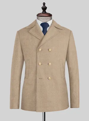 Naples Champagne Tweed Pea Coat
