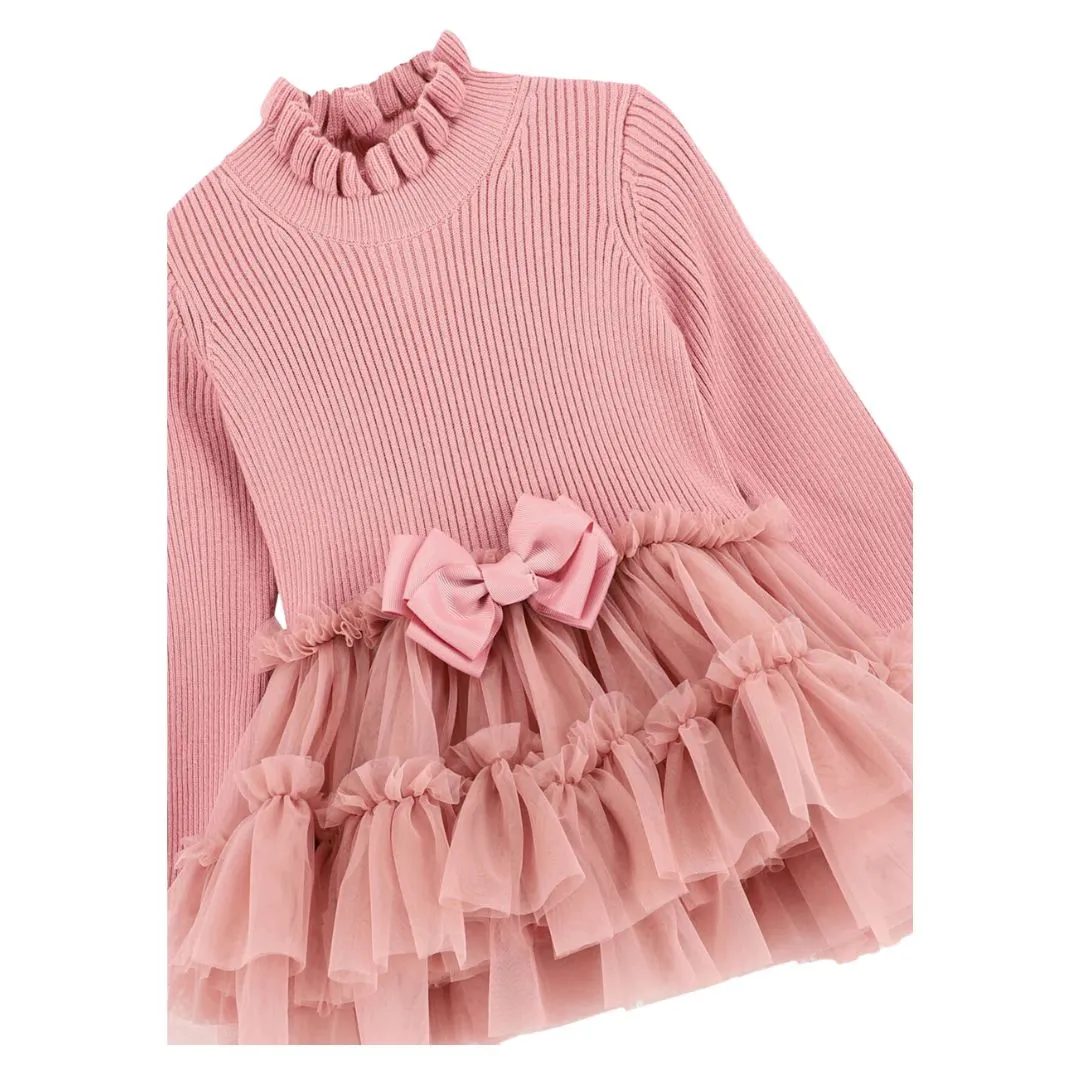 Pink 'Elin' Knitted Baby Dress