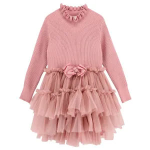Pink 'Elin' Knitted Dress