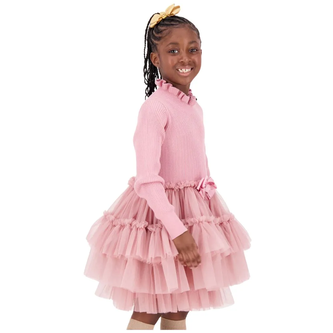 Pink 'Elin' Knitted Dress