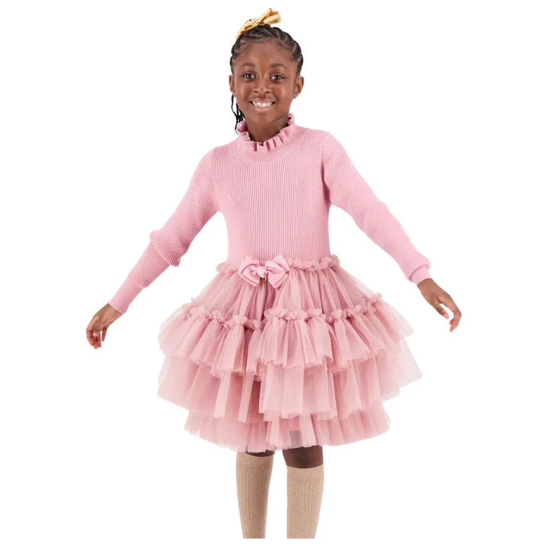 Pink 'Elin' Knitted Dress