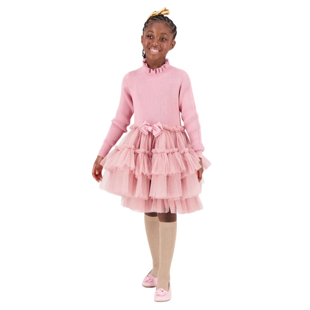 Pink 'Elin' Knitted Dress