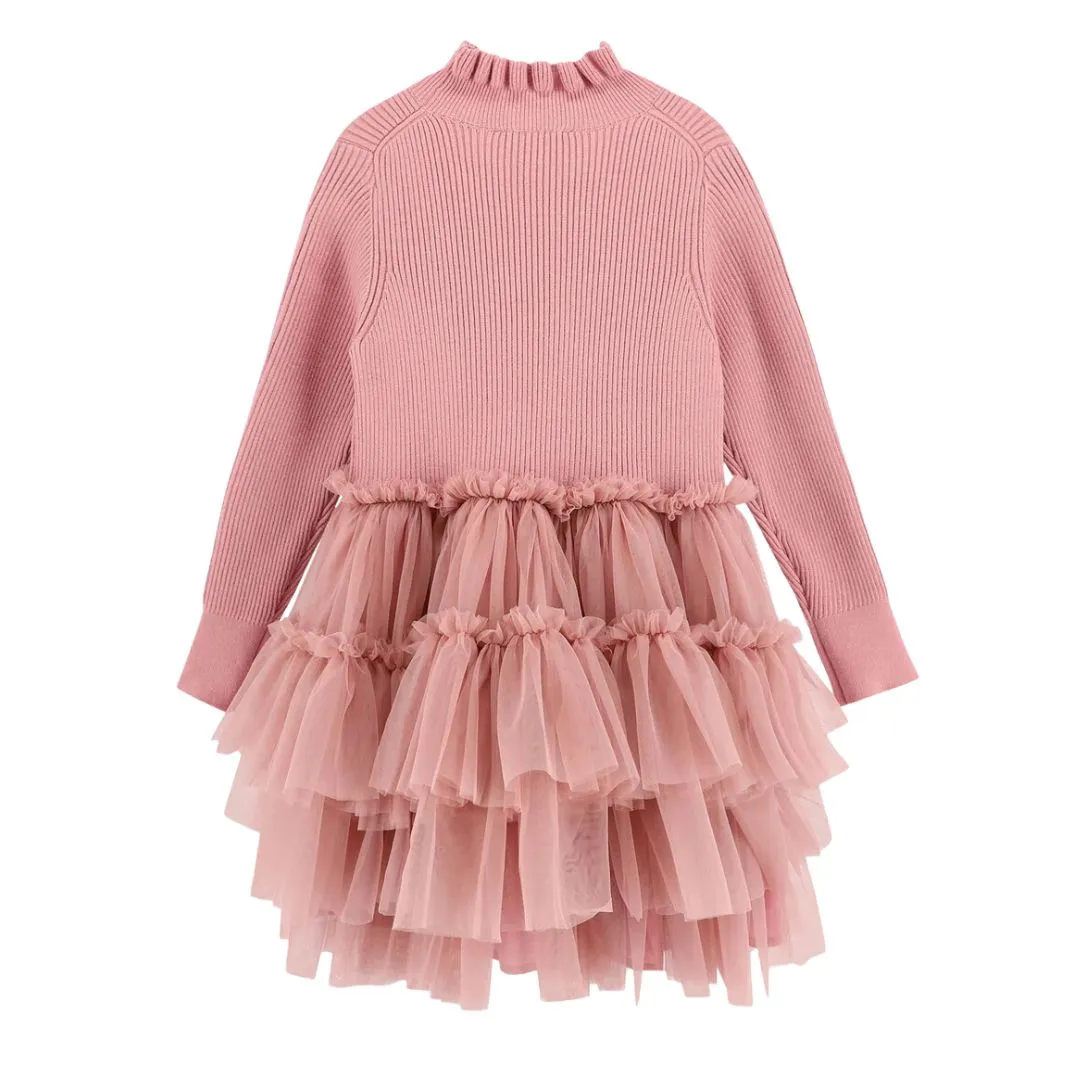 Pink 'Elin' Knitted Dress