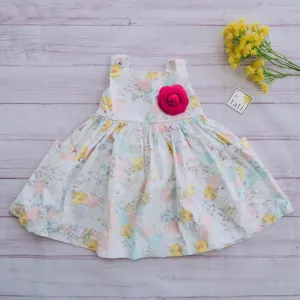 Poppy Dress in Pastel Hexagon Print