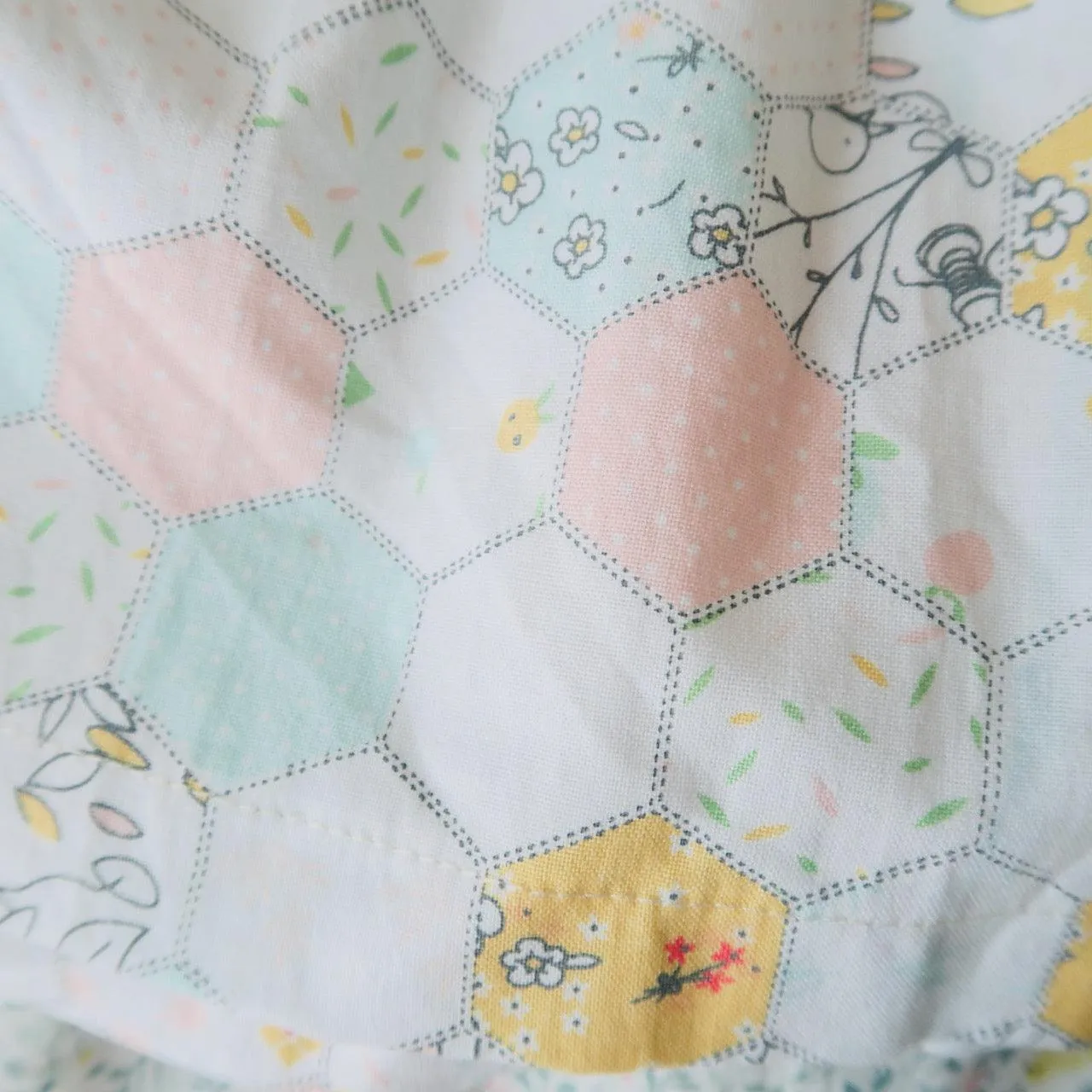 Poppy Dress in Pastel Hexagon Print