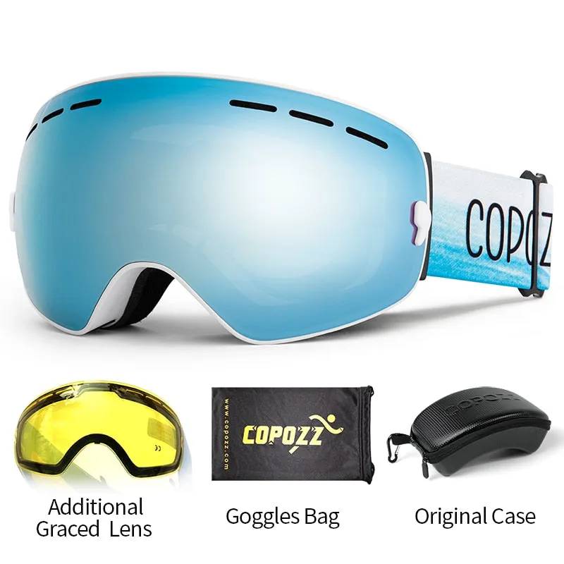 Professional Ski Goggles Double Layers Lens Anti-fog UV400 Big Ski Glasses Skiing Snowboard Men Women Snow Goggles