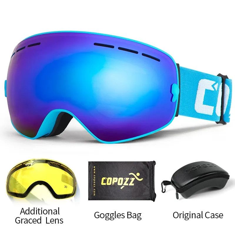 Professional Ski Goggles Double Layers Lens Anti-fog UV400 Big Ski Glasses Skiing Snowboard Men Women Snow Goggles