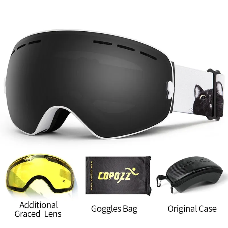 Professional Ski Goggles Double Layers Lens Anti-fog UV400 Big Ski Glasses Skiing Snowboard Men Women Snow Goggles