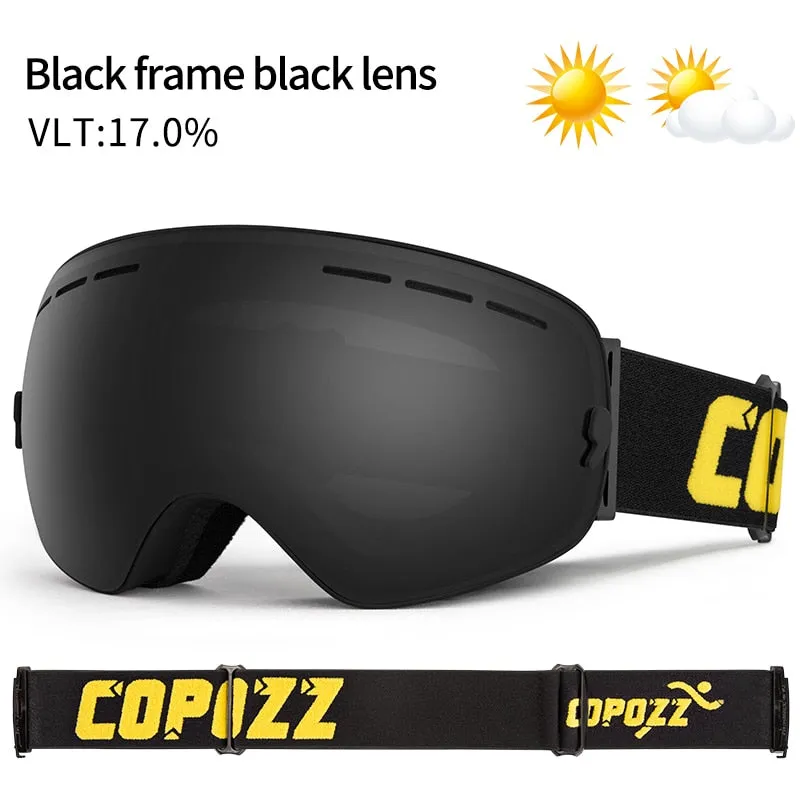 Professional Ski Goggles Double Layers Lens Anti-fog UV400 Big Ski Glasses Skiing Snowboard Men Women Snow Goggles