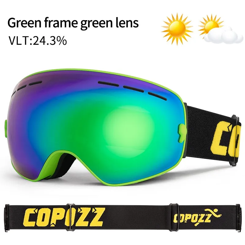 Professional Ski Goggles Double Layers Lens Anti-fog UV400 Big Ski Glasses Skiing Snowboard Men Women Snow Goggles