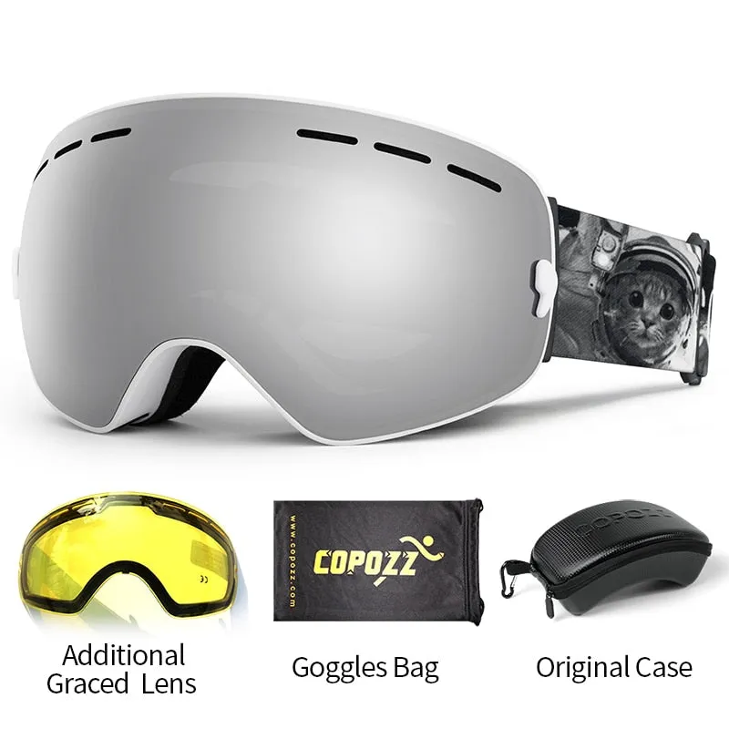 Professional Ski Goggles Double Layers Lens Anti-fog UV400 Big Ski Glasses Skiing Snowboard Men Women Snow Goggles