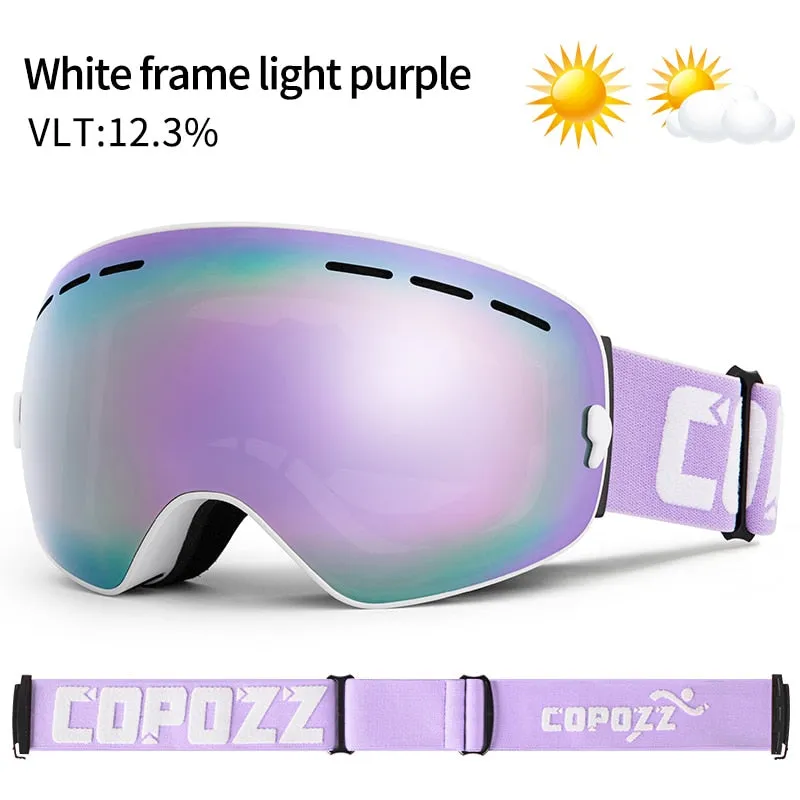 Professional Ski Goggles Double Layers Lens Anti-fog UV400 Big Ski Glasses Skiing Snowboard Men Women Snow Goggles