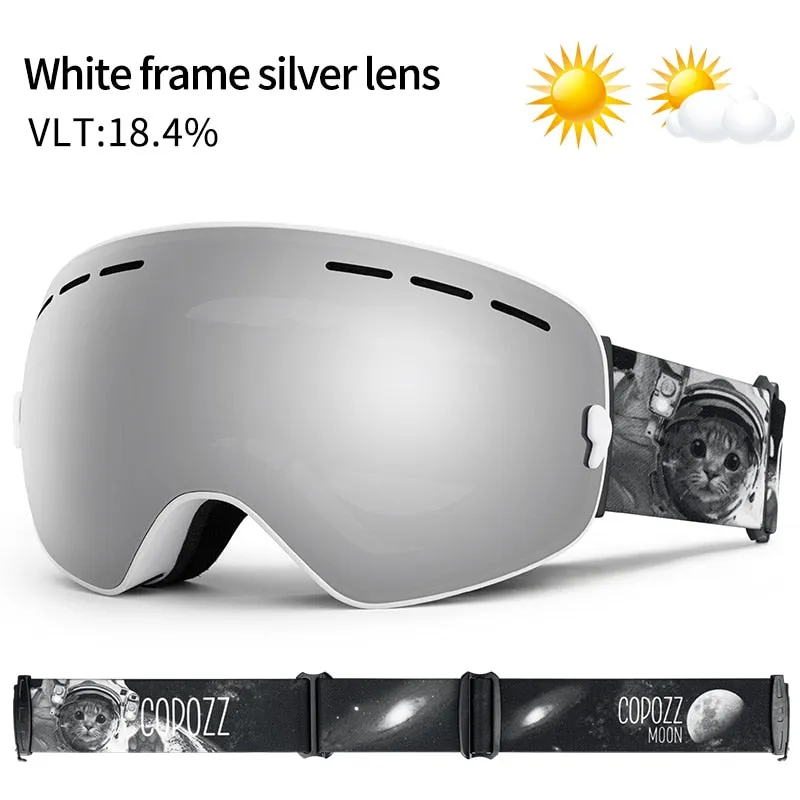 Professional Ski Goggles Double Layers Lens Anti-fog UV400 Big Ski Glasses Skiing Snowboard Men Women Snow Goggles