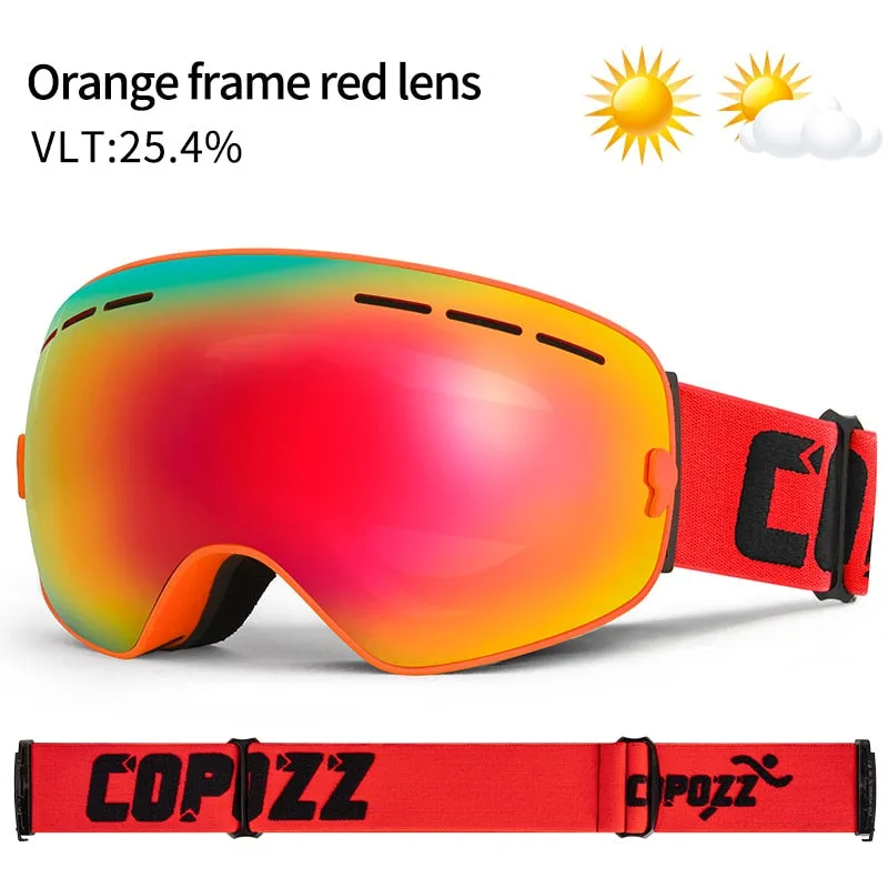Professional Ski Goggles Double Layers Lens Anti-fog UV400 Big Ski Glasses Skiing Snowboard Men Women Snow Goggles