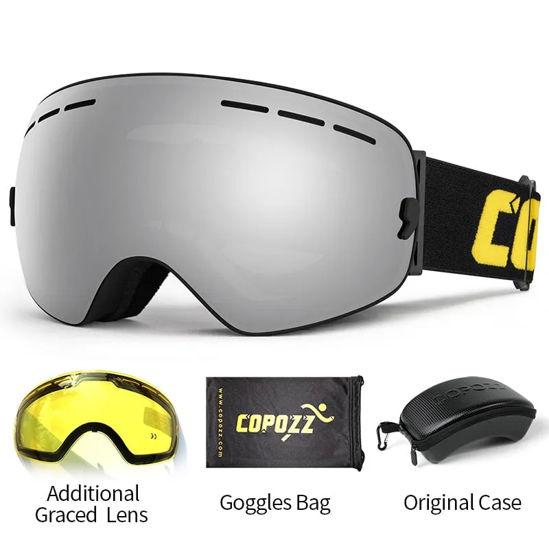 Professional Ski Goggles Double Layers Lens Anti-fog UV400 Big Ski Glasses Skiing Snowboard Men Women Snow Goggles