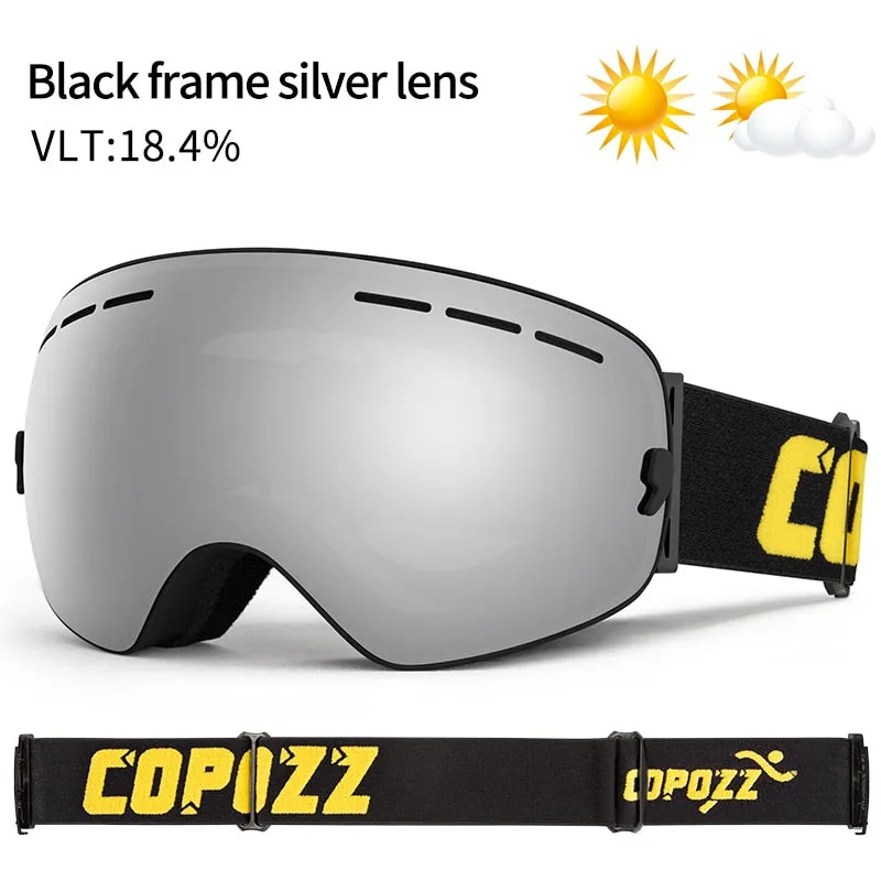Professional Ski Goggles Double Layers Lens Anti-fog UV400 Big Ski Glasses Skiing Snowboard Men Women Snow Goggles
