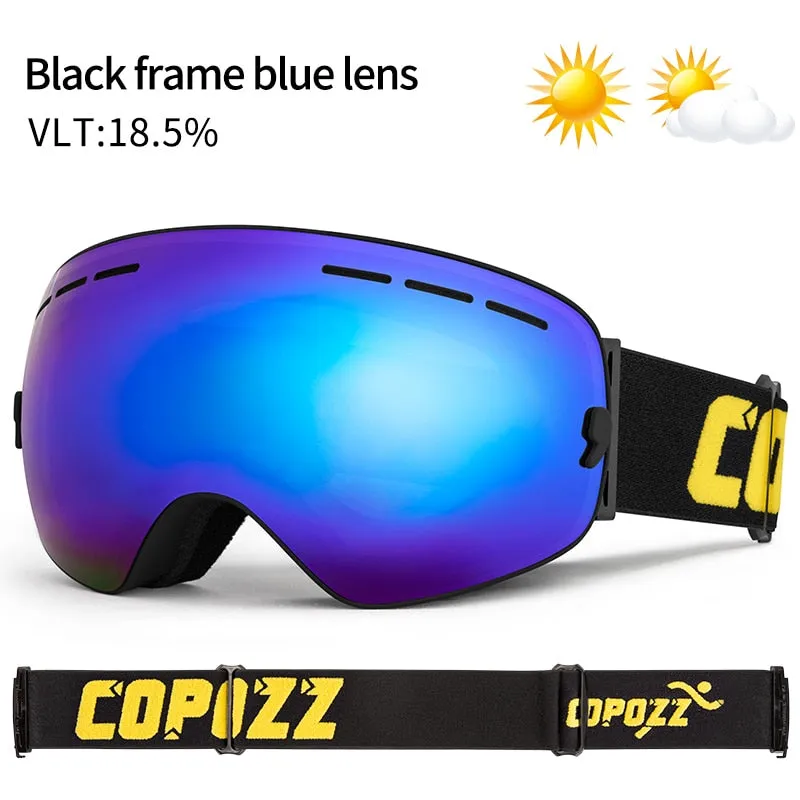 Professional Ski Goggles Double Layers Lens Anti-fog UV400 Big Ski Glasses Skiing Snowboard Men Women Snow Goggles