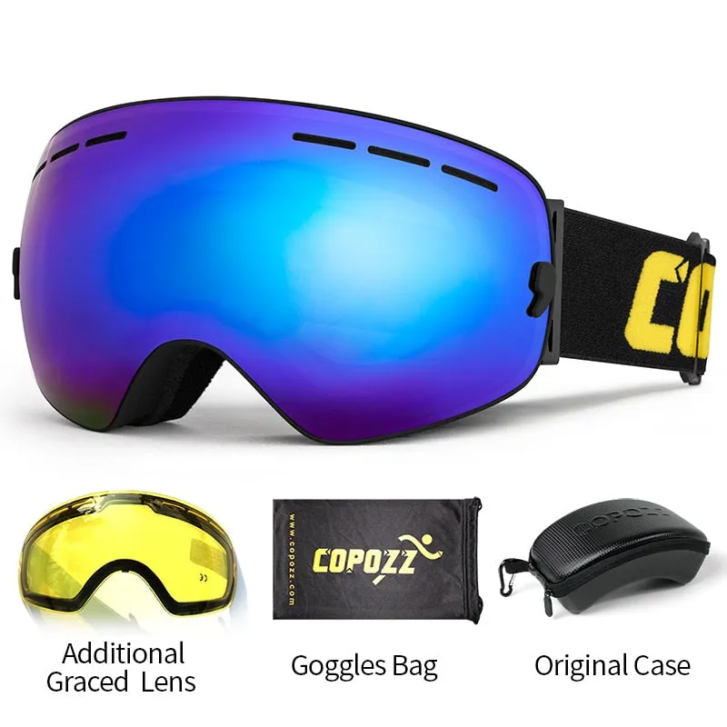 Professional Ski Goggles Double Layers Lens Anti-fog UV400 Big Ski Glasses Skiing Snowboard Men Women Snow Goggles
