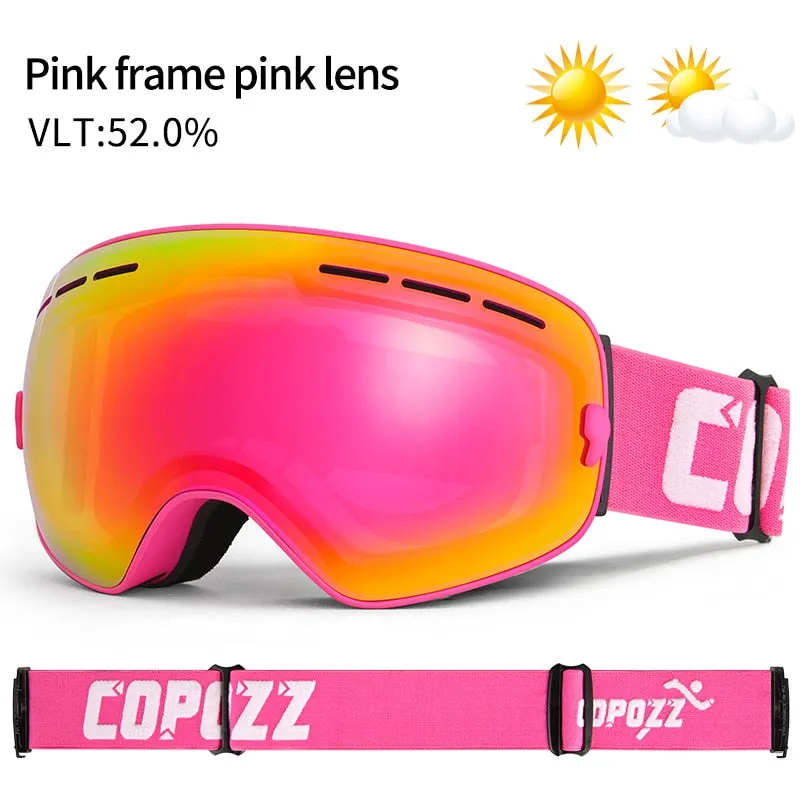 Professional Ski Goggles Double Layers Lens Anti-fog UV400 Big Ski Glasses Skiing Snowboard Men Women Snow Goggles