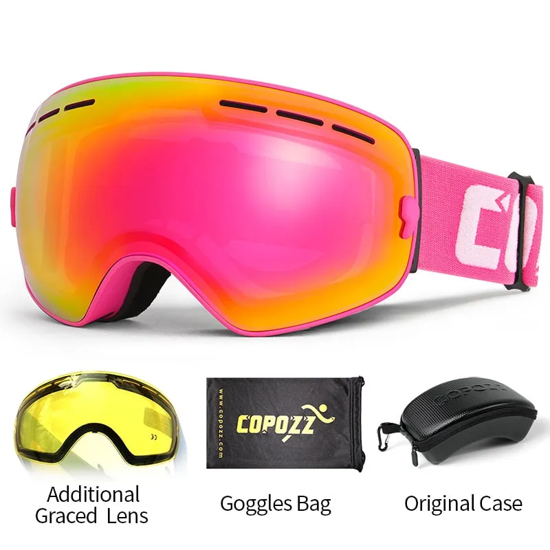 Professional Ski Goggles Double Layers Lens Anti-fog UV400 Big Ski Glasses Skiing Snowboard Men Women Snow Goggles