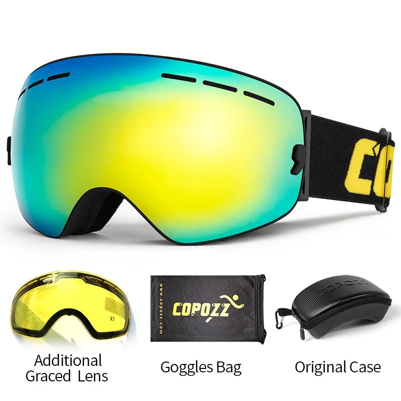Professional Ski Goggles Double Layers Lens Anti-fog UV400 Big Ski Glasses Skiing Snowboard Men Women Snow Goggles