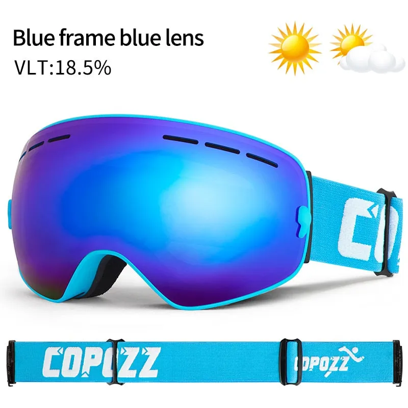 Professional Ski Goggles Double Layers Lens Anti-fog UV400 Big Ski Glasses Skiing Snowboard Men Women Snow Goggles