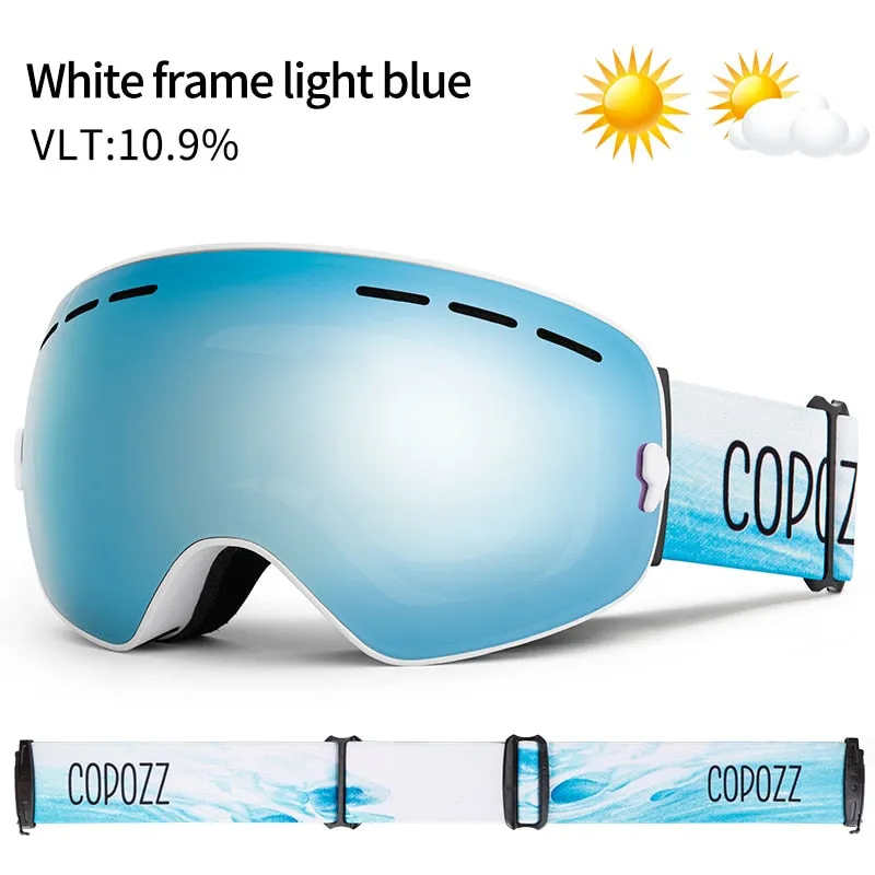 Professional Ski Goggles Double Layers Lens Anti-fog UV400 Big Ski Glasses Skiing Snowboard Men Women Snow Goggles