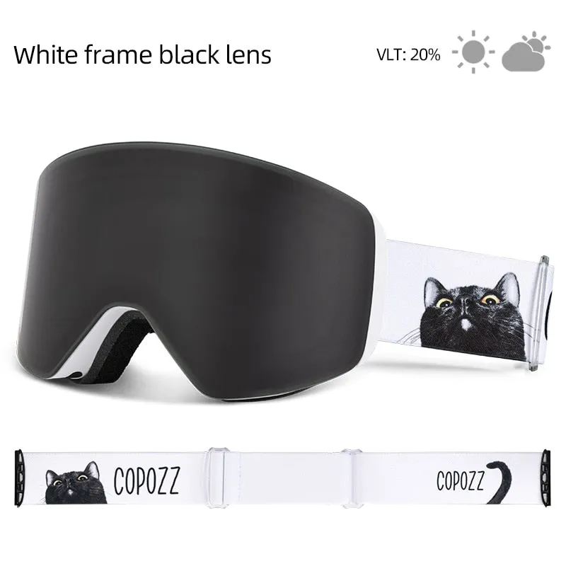 Professional Winter Ski Goggles Magnetic Quick-Change Double Layers Anti-Fog Snowboard goggles Men Women Ski Equipment