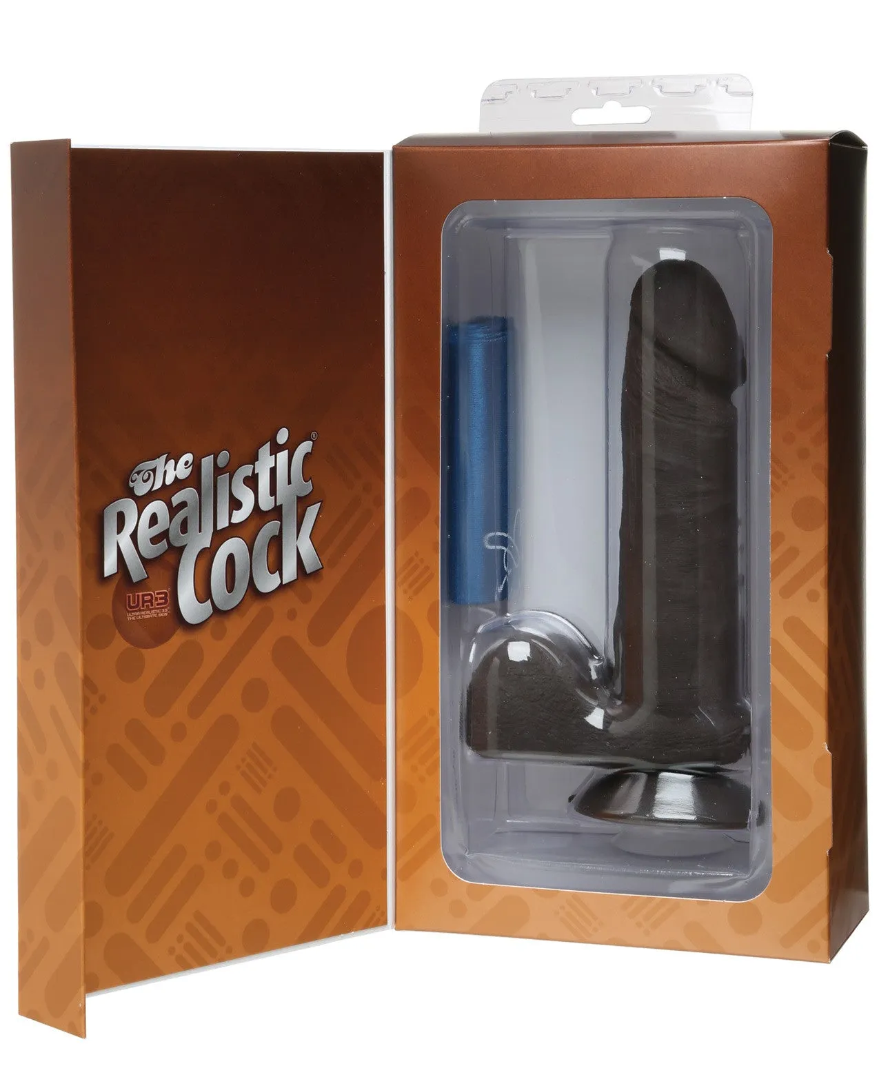 Realistic 6" Ultraskyn Cock w/Balls - Black