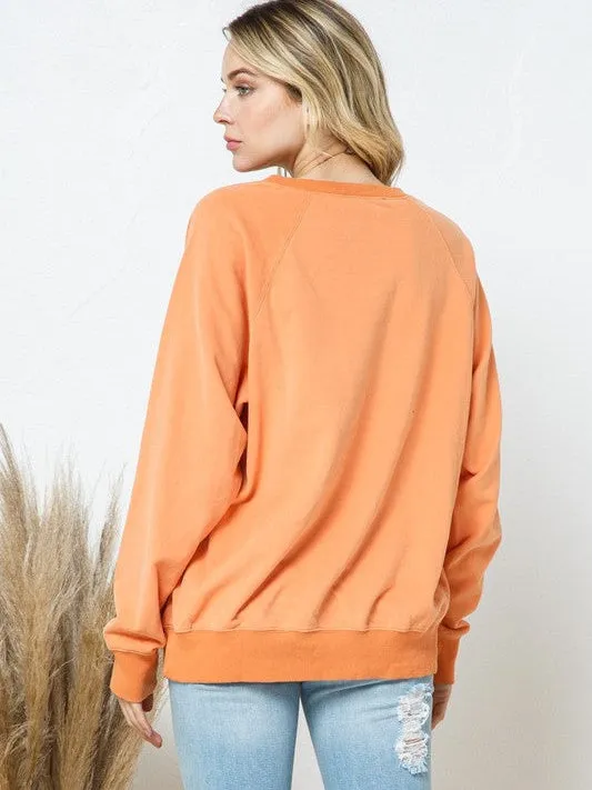 Star Studded Graphic Tiger French Terry Sweatshirt