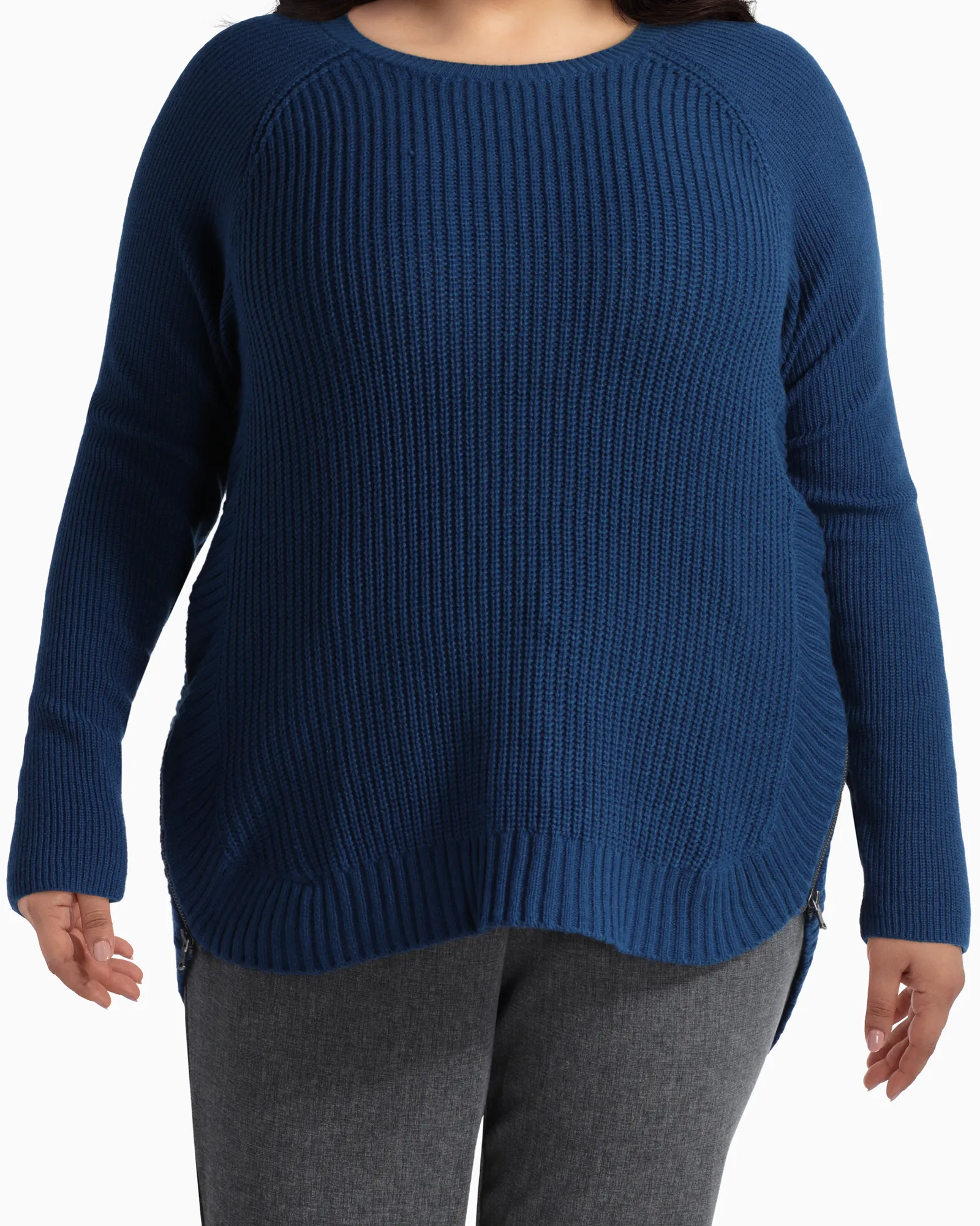 Tanya Side Zip Sweater | Royal Blue