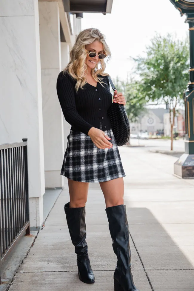 What You Needed Black Ribbed Cardigan SALE
