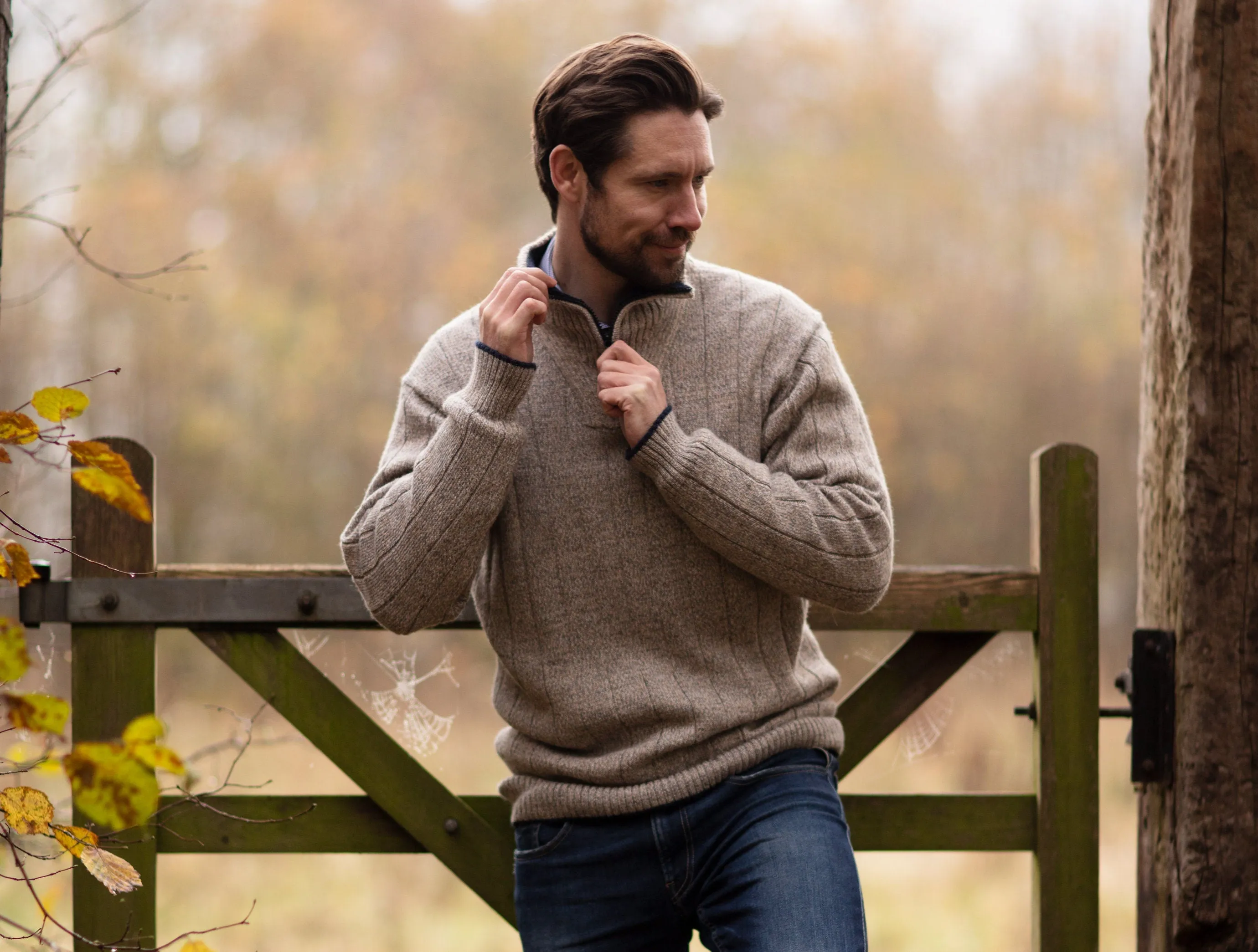 Zip neck jumper
