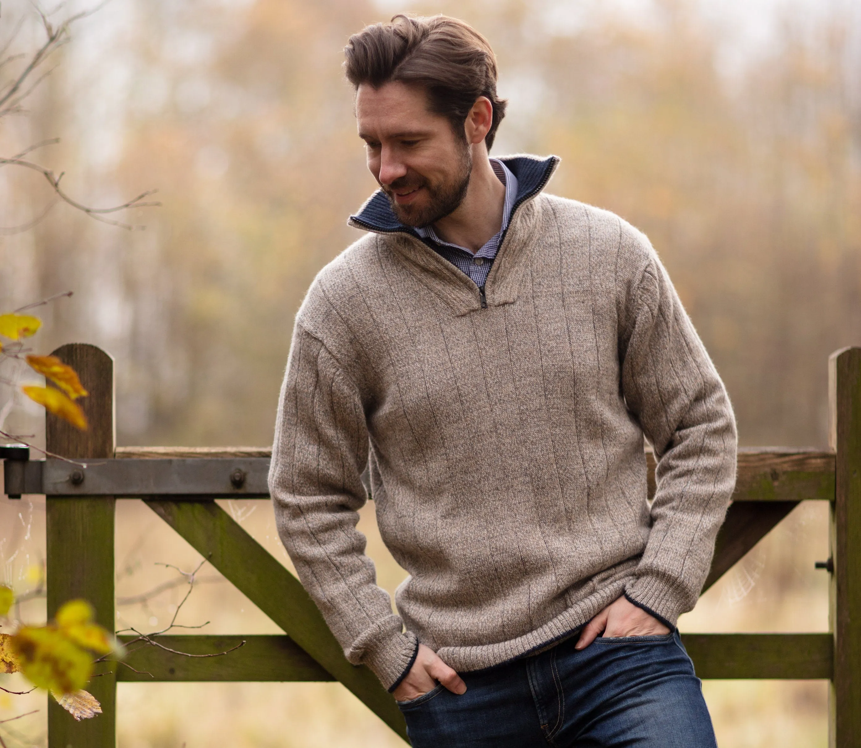 Zip neck jumper