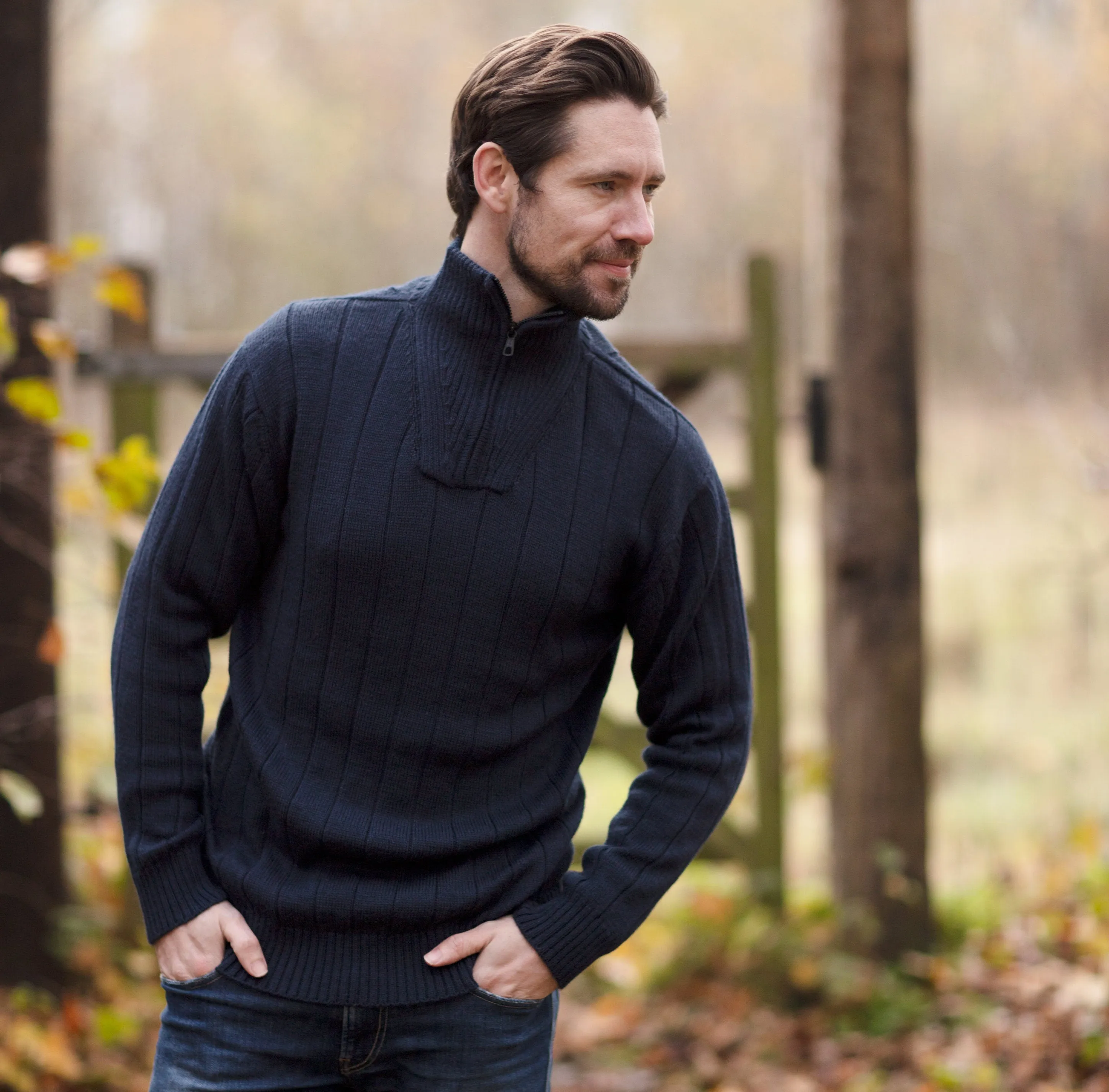 Zip neck jumper