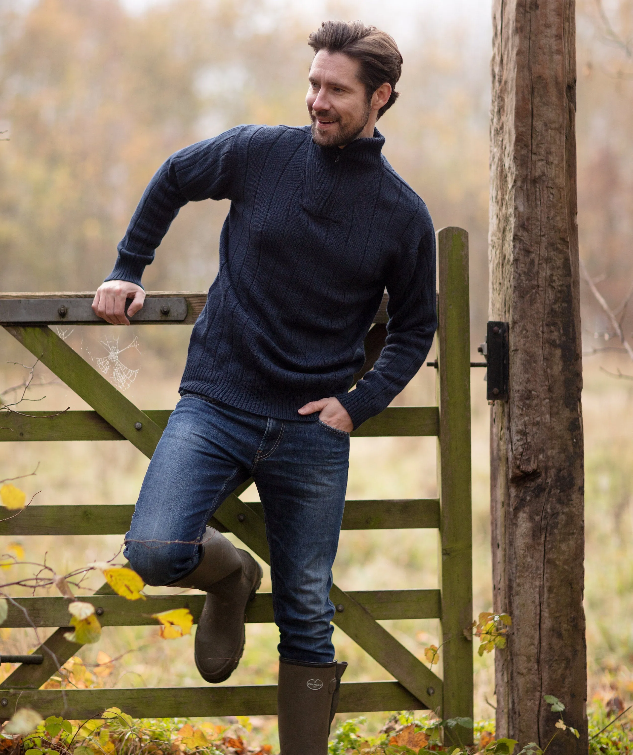 Zip neck jumper