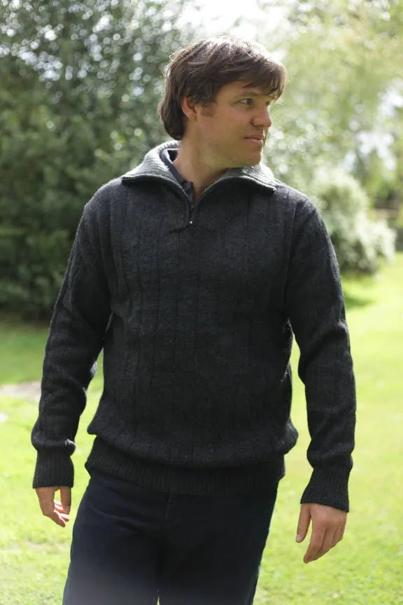 Zip neck jumper